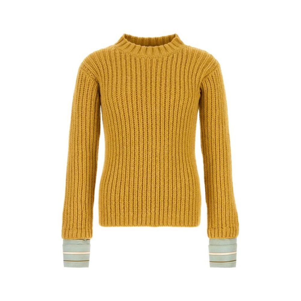 Prada Men Mustard Wool Sweater
